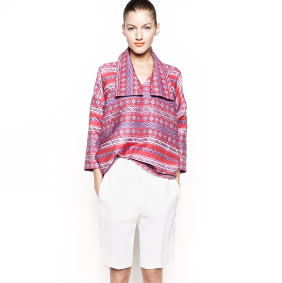 J. Crew Sweaters - J. Crew Quilted Pullover Geometric Pattern